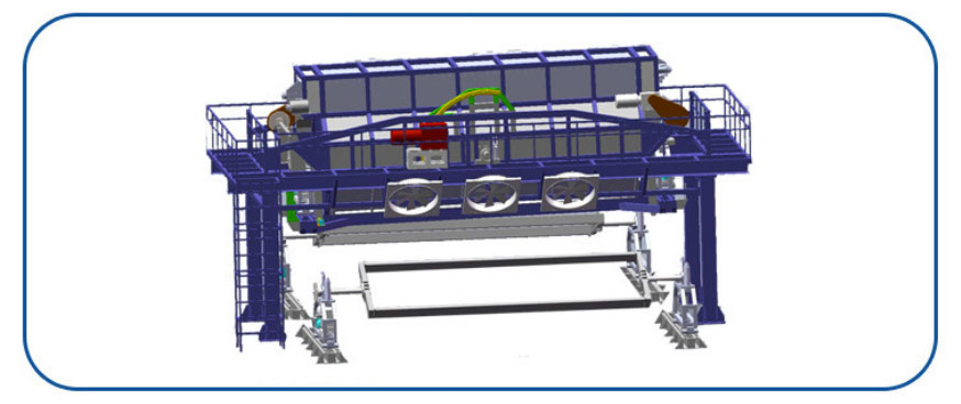 Maquina de rotomoldeado